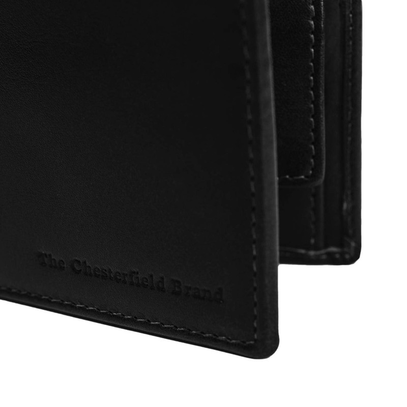 The Chesterfield Brand Dejan RFID Safe Leather Wallet Black, black,