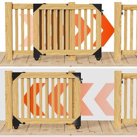 Feeloco Sliding Gate Hardware Kit,Heavy Duty Slide Gate Hardware for Wooden Fence,Deck Gate Outdoor with Latch,Sliding Baby Gate with Latch,Fence Kit for Outdoor/Pet/Deck/Driveway Gate