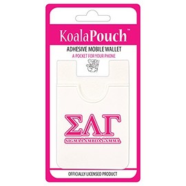Sigma Lambda Gamma - Koala Pouch - Adhesive Phone Wallet - White Silicone - Holds 3 Cards - Waterproof - Unisex - Women, Teen Girls, Adult Women