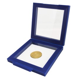 SAFE 4501 Schweberahmen blau 13x13 cm - Münzrahmen - Objekt Bilderrahmen - Münzständer 3D Rahmen für Ihre Münzen Coin Collection