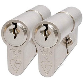 Yale KM3535-NP-KA Euro Double Cylinder - 1 Star - KM3535-NP-KA - 35:10:35 (80mm) - High Security - In Box - Suitable for All Door Types - Nickel Plated - 35:10:35 (80mm)