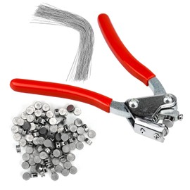 Lead Sealing Pliers, Sealing Pliers Set with 80 Pieces 170 mm Safety Wire, Steel Sealing Pliers 80 Pieces Diameter 8, Diameter 10 Round Seals