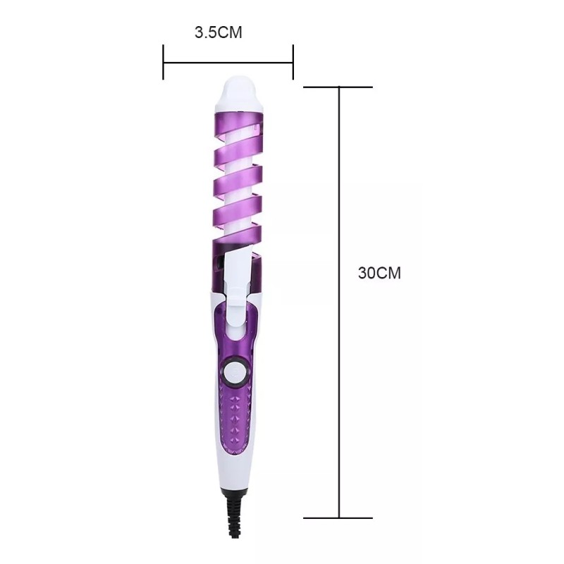 Sellatodo Rizadora Cabello Doble Espiral Ceramica Ondas Rulo Modelado