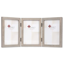 Lawrence Frames Studio Wood Picture Frame, 4x6 Triple, Gray