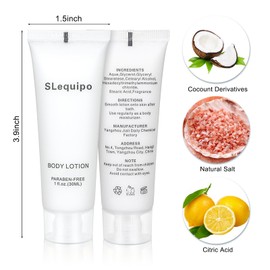 Travel Size Body Lotion Bulk (1 fl oz, 100 Pack), Refreshing Hotel Body Lotion, Mini and Small Size Body Lotion, Guest Hotel Toiletries in Bulk - Mini Body Lotion, Clear Container