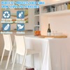 2 Pack Extra Thick White Plastic Tablecloth, 54in X 108in