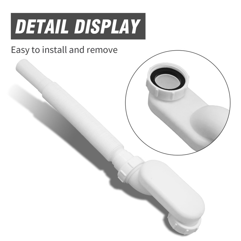 LIDSCURA 1-1/2 Inch Freestanding Bathtub Shower Drain Pipe, P-joint Low