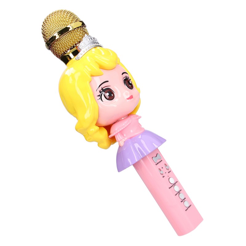 Children Microphone Cute Cartoon Exquisite Girls Wireless Bluetooth Microphone Toy