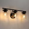 GEPOW Black Bathroom Light Fixtures, 3 Light Farmhouse Modern Vanity