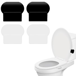 OWMOSYX 4 Pcs Toilet Lid Lifter Self Adhesive Toilet Cover Lifter Avoid Touching Toilet Tabs to Lift Seat Toilet Seat Lifter Handle for Office, Home Bathroom, Hotel, School