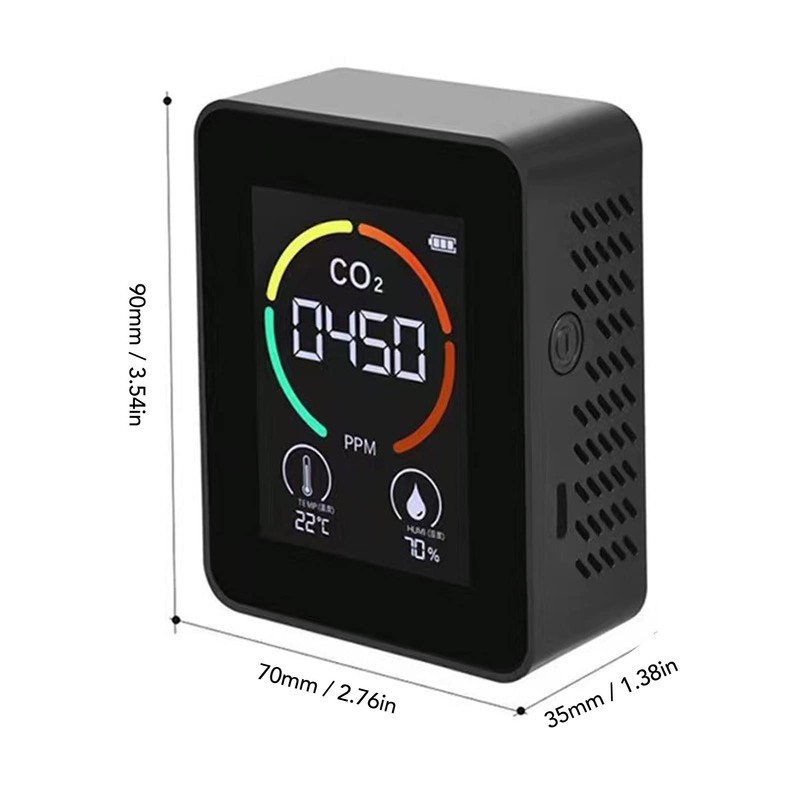 TVOC Tester, USB Charging CO2 Detector Indoor Air Quality Monitor