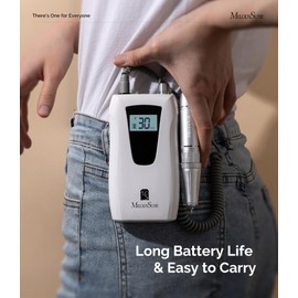 MelodySusie Entry-Level Clip-On Cordless Nail Drill, SC320D 30000RPM Essential E-File with LCD Display for Manicure Shaping & Gel Removal, Perfect for Training, Nail Art Practice & Home Use