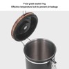 Coffee Canister 1.8L Stainless Steel Airtight Coffee Bean Storage Container