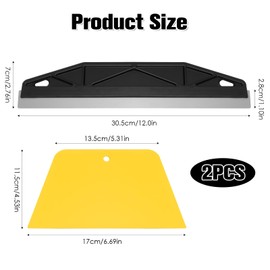 teasteam Paint Shield Farbschutz zum Schneiden in Lackierleiste, Mehrzweck, schwarz, Kantenwerkzeug, Führung, Messung, Trimmen, wird mit 1 Schaber geliefert