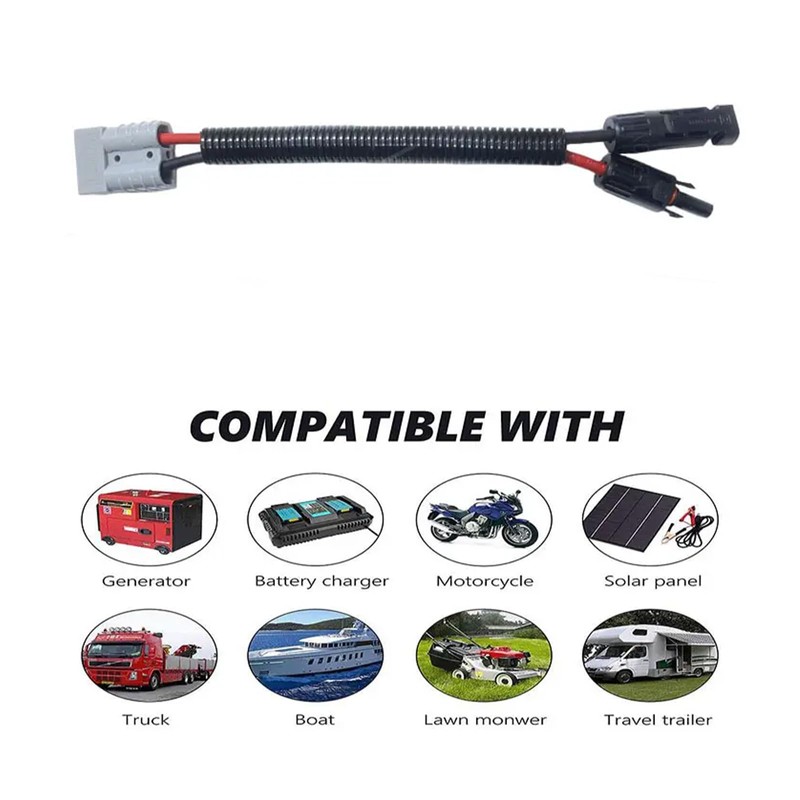 50A Anderson Connector to 10AWG Solar Panel Connectors Cable with