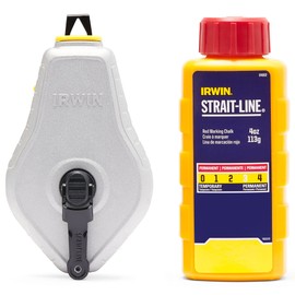 IRWIN Tools STRAIT-LINE Chalk Line, Classic Reel, Red, 100 ft (IWHT48441RC)