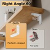 Alise 4Pcs Shelf Brackets White, Stainless Steel Floating Shelf Brackets