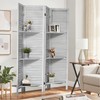 Osparple 4 Panel Room Divider with Shelves, 5.6FT Privacy Screen