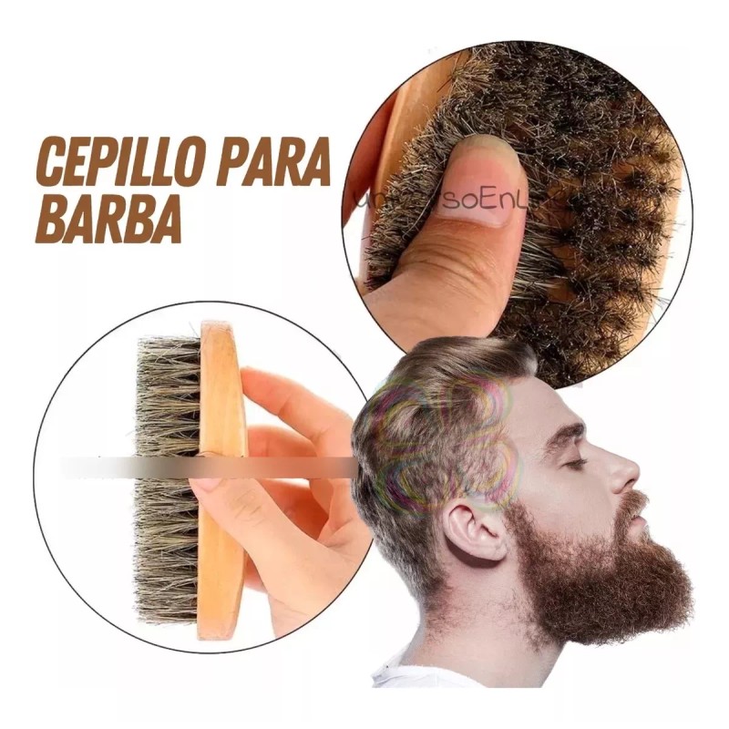 Mafab 3 Piezas Cepillo Cerdas Jabalí Barba Profesional Barber 11cm