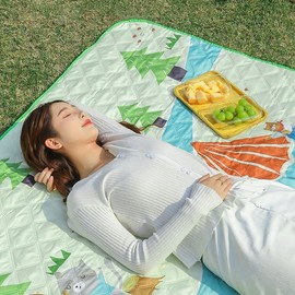 Cute Character Waterproof Picnic & Camping Mat Aesthetic Picnic Mat: Capybara Friends