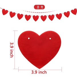 2 Pack Galentines Decorations - Galentines Banner - Valentine's Day Decor Red Heart Garland Valentines Day Backdrop Galentines Day Decorations Party Favors for Door Wall Classroom School Home