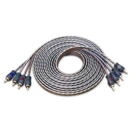 Recoil RCI417 100% Oxygen Free Copper 17ft 4 Channel RCA Audio Cable Twisted Pair with Noise Reduction