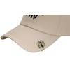 Golf Marker Magnet with Clip Circle Burlap Family Crest Gold