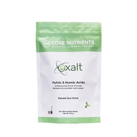 Core Nutrients Exalt by Core Nutrients - Fulvic & Humic Acid Complex in the Purest Form | Enhanced Nutrient Absorption - 70+ Trace Minerals | Unflavoured Drink Powder | 30 Stickpacks