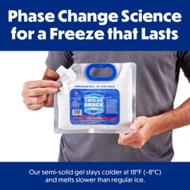 Cooler Shock Reusable Ice Packs for Cooler, 8.5"x7.5" - Long Lasting Cold Freezer Packs for Coolers and Lunch Boxes - Cooler Ice Packs for Camping Gear, Fishing, Road Trips, Beach Must Haves