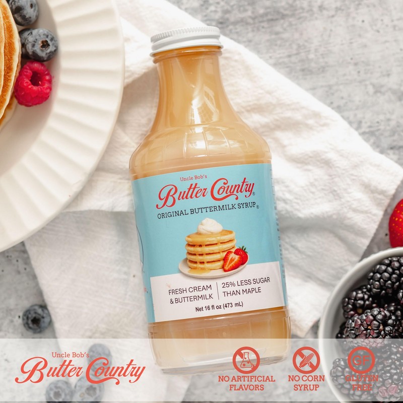 Uncle Bob's Butter Country Original Buttermilk Syrup for Pancakes and