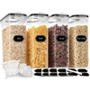 Cereal Containers Storage Set (4L / 135.2oz), 4PCS Airtight Food