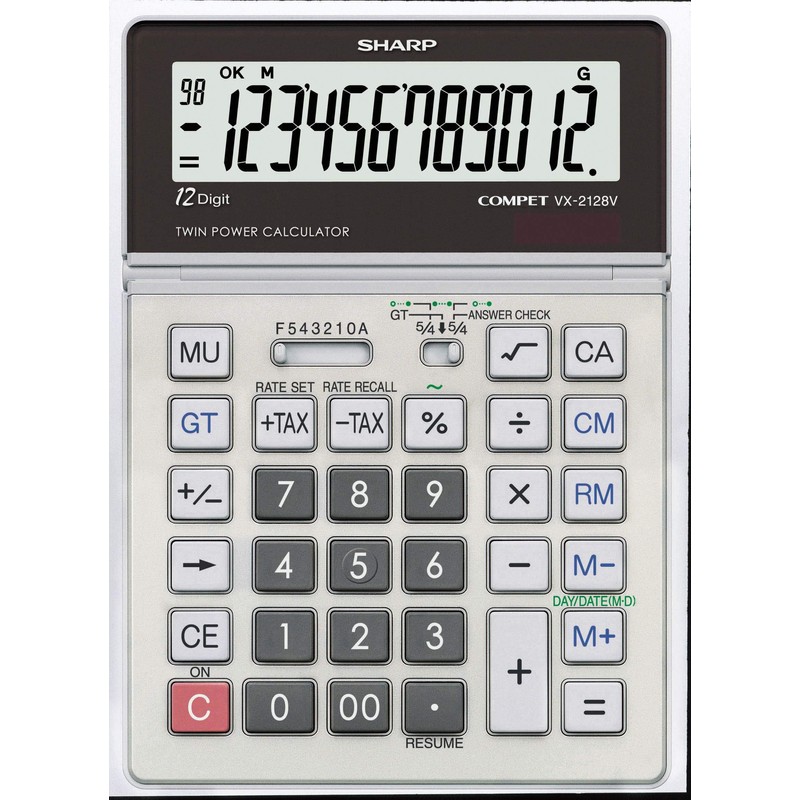 Sharp VX2128V Portable Desktop Handheld Calculator