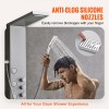 4-Mode Tower Rainfall Waterfall Shower Panel System with 5 Full