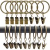 LLPJS 100 Pack Curtain Rings with Clips, Curtain Clip Rings