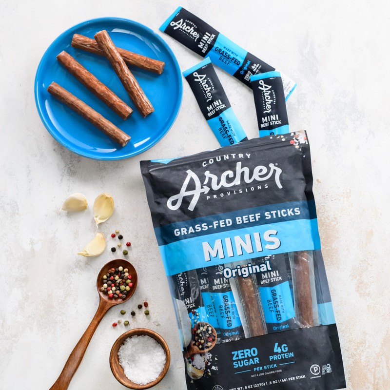 Country Archer Mini Beef Jerky Sticks - Grass Fed Beef