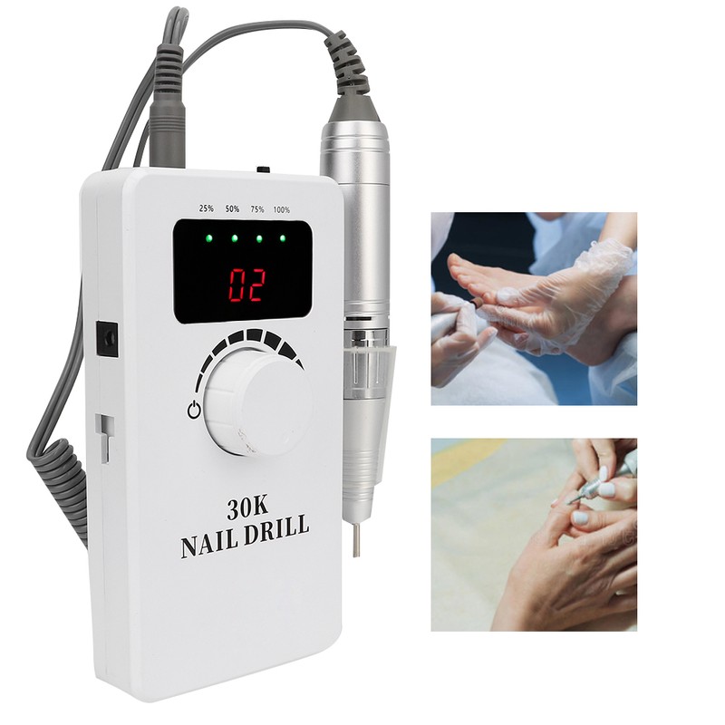 30000RPM Portable Nail Drill Machine Electric Nail Grinding Buffing Polisher