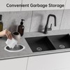 Countertop Trash Can, Drop-in Trash Chute Stainless Steel Round Countertop