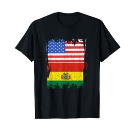Bolivia Vintage Bolivian Flag America USA Bolivian Roots T-Shirt