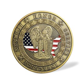 St. Michael Patron Saint of Law Enforcement Challenge Coin with Prayer Single Coin