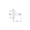 GROHE Start Cosmopolitan 41168000 Bathrobe Hook (Material: Glass / Metal,