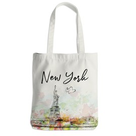 New York Lover Gifts New York Tote Bag New York Travel Souvenir Gift Beach Bag Reusable Grocery Bags Weekender Bags for Women Friend Anniversary Graduation Birthday Gifts Girls Trip Gifts Favors