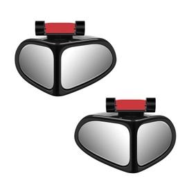 Diamall 2 PCS Car Blind Spot Mirror, Double-Sided Wide Angle 360 Degree Adjustable Rearview Mirror, HD Glass Auxiliary Automotive Rear View Specular Accessories, Universal for Most Cars (Black)