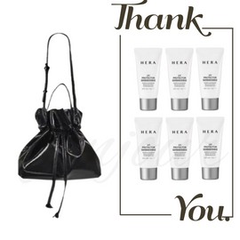 Hera Leather Bokjori Bag + Hera Extreme Force Leisure Sports Sunscreen 90ml (6 pieces of 15ml) Set / 헤라 레더 복조리 백+헤라 익스트림포스 레포츠 선크림 90ml (15ml 6개) 구성 세트