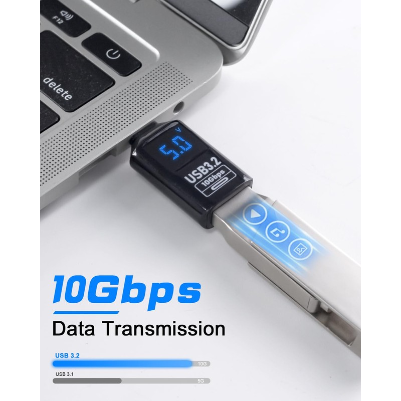 Poyiccot 10Gbps USB C to USB A Converter Adapter, USB