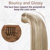 Runature Ponytail Real Hair Blonde Highlight, 30cm, Natural Clip-In Extensions,