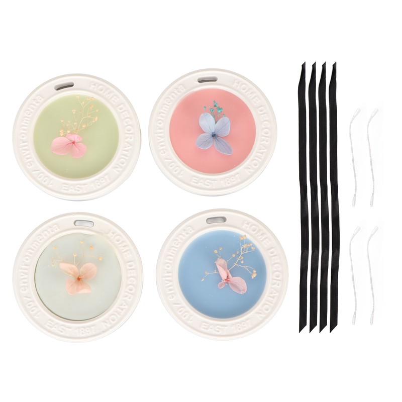 4 Pieces Aromatherapy Wax Tablets Long Lasting Dry Flower Scented