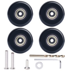 50mm Suitcase Luggage Wheels Replacement Kits with Precision Ball Bearing, Suitcase Swivel Caster Replacement Luggage Wheels Repair Kits for Replacement Luggage Travel Suitcase Caster
