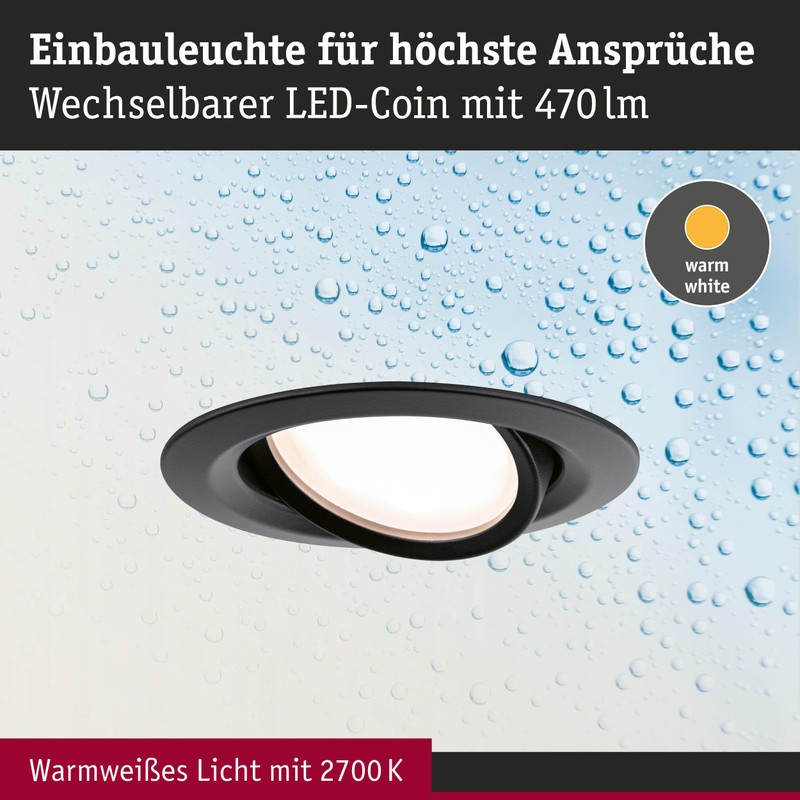 Paulmann Nova Plus 92459 LED Recessed Light IP65 Single Light