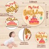 FYSUIMU 12Pcs My First Holiday Baby Milestone Cards Double-deck Wooden
