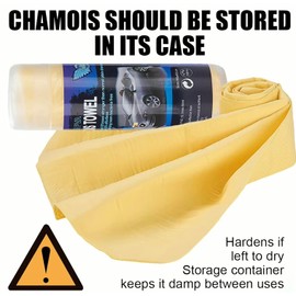 Premium Shammy Cloth for Car Drying - (26”x17”) - Super Absorbent Reusable Chamois Towel for Car - Scratch-Free Shammy Towel for Car - Car Drying Towel